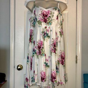 Torrid White Floral Print Dress